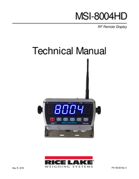Thumbnail of document Manual - MSI-8004HD Indicator/RF LED Remote Display